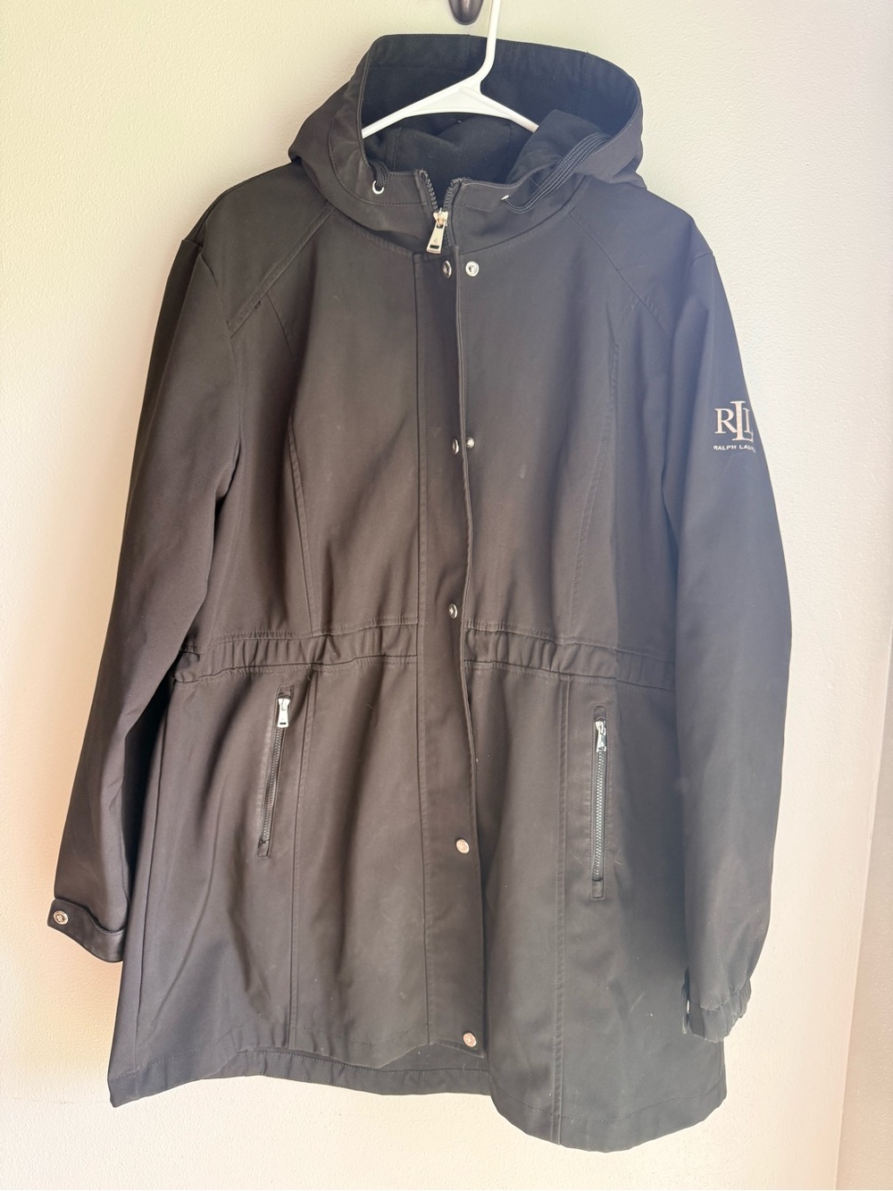 Lauren Ralph Lauren Soft Shell Black Hooded Jacket